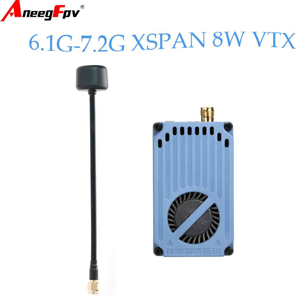 Fpv Drone Antenna - RUSHFPV 6.1‑7.2G 8W X61728 VTXビデオ送信モジュール、円偏波アンテナ付き、長距離FPV RCドローンアクセサリー用