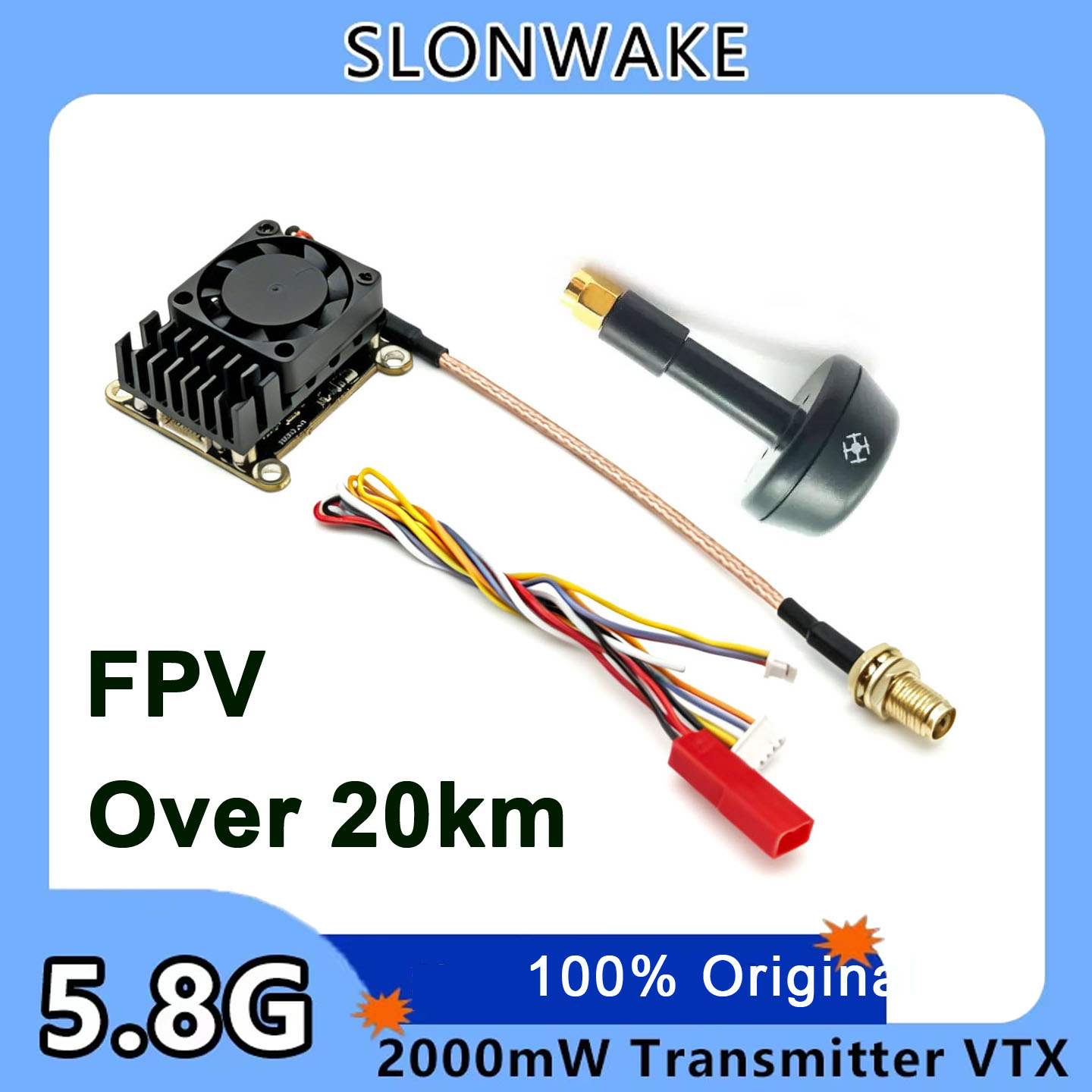 新しいアップグレード版 5.8Ghz 2W 調整可能なFPV - Fpv Drone Receiver のレビューと価格